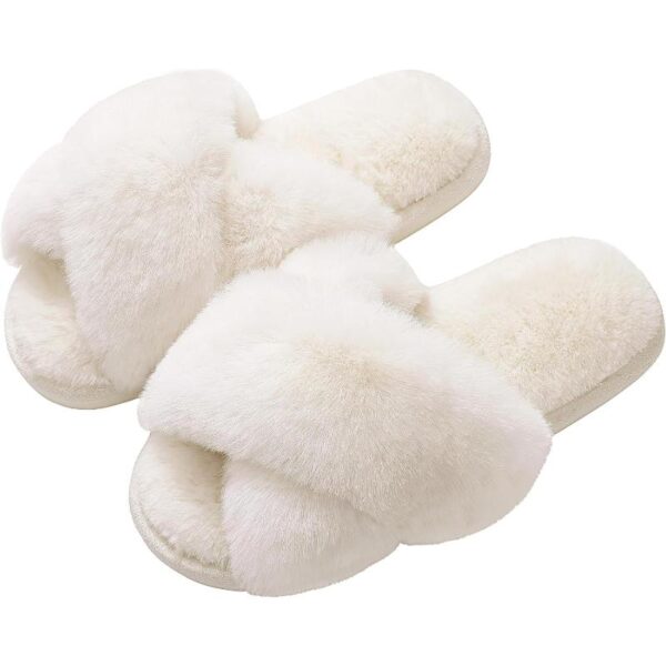 Comfy Foam Slippers For Women White