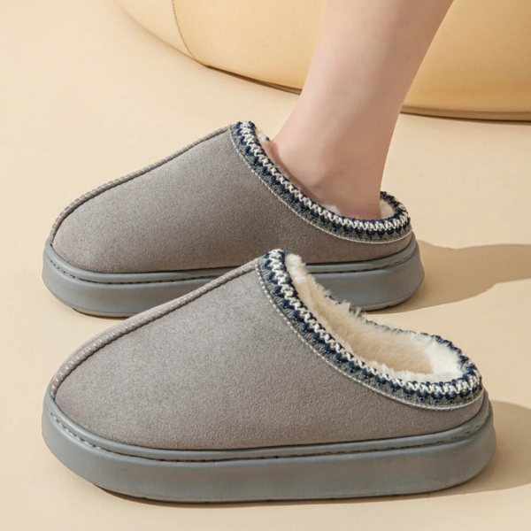 Cozy Faux Fur Lined Winter Slippers - Image 27