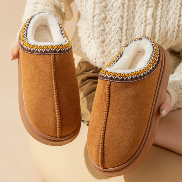 Cozy Faux Fur Lined Winter Slippers - Image 4