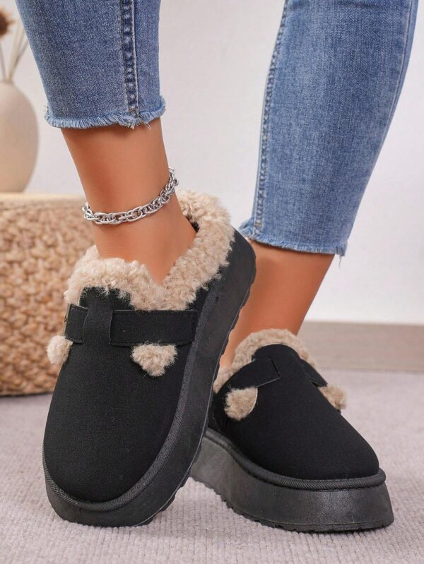 Cozy Winter Plush Lined Platform House Slippers - Image 5