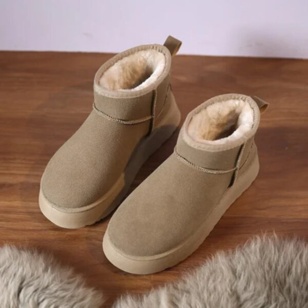 Women Warm Fleece Lined Boots Beige - Image 2